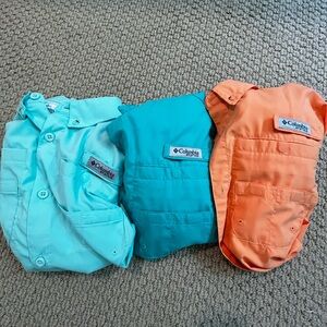 Boys Columbia fishing shirts.